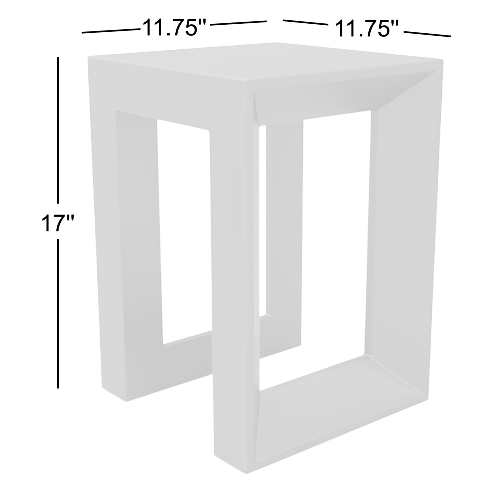 Vondom Frame Accent Stool, Black