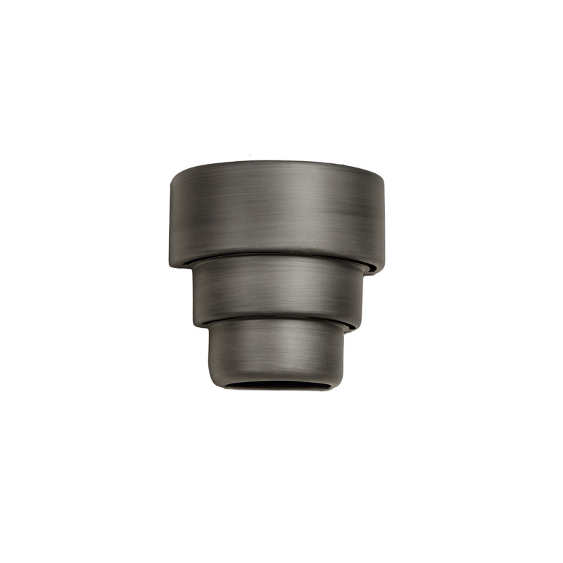 Lampe murale d'extérieur en céramique Hisae, ampoule DEL incluse, Étain frotté