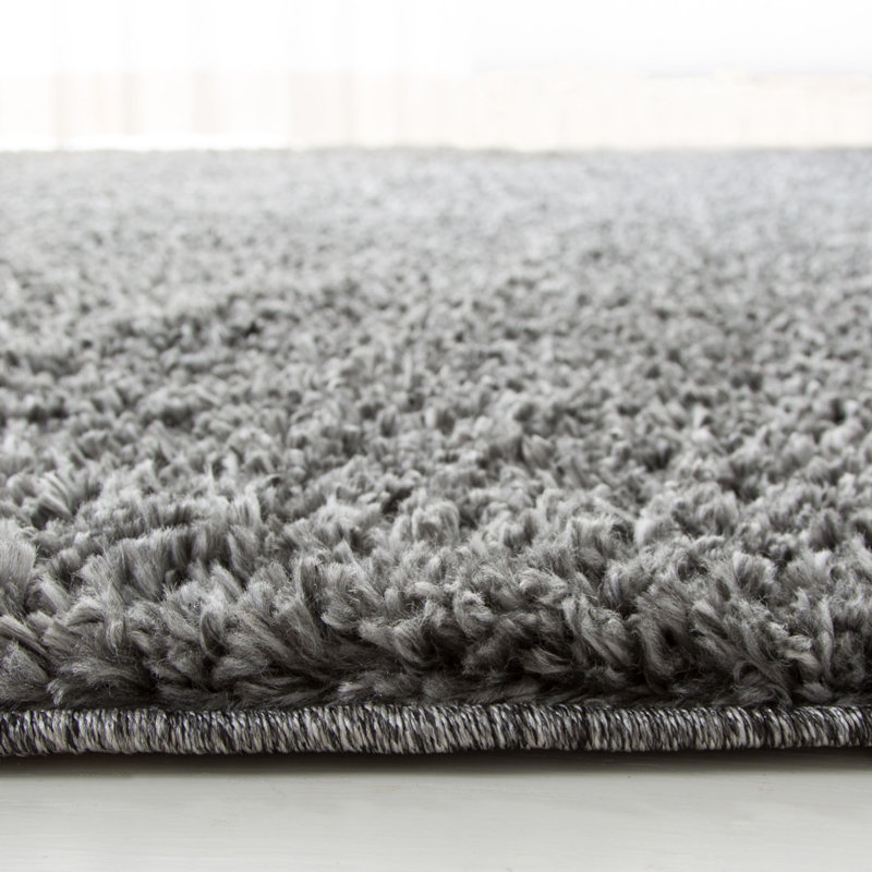 Brittney Performance solid color shag rug, Carré 10 pi, Grey