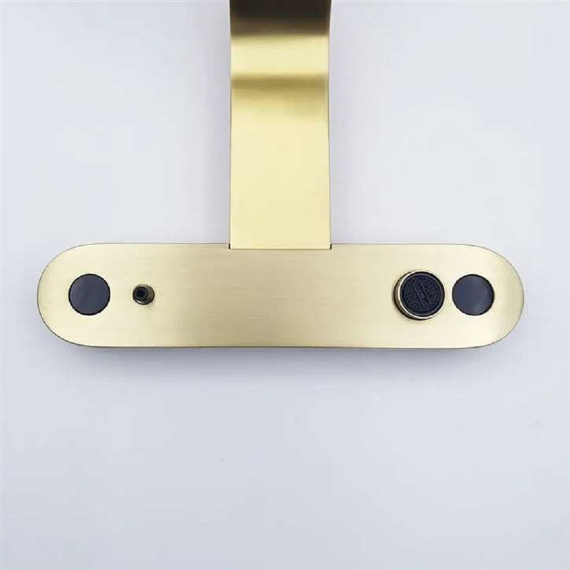 Hotel 2 in 1 Laser Sensor Brass Faucet and Soap Dispenser, Brushed Gold