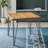 Teak Acacia Wood Outdoor Table - 32.5" Square, Industrial Style With Legs & Slat Paneling