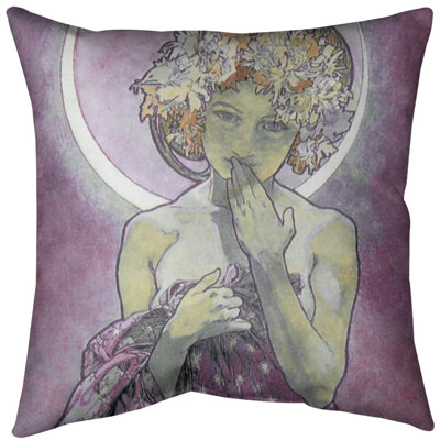 Insert de coussin décoratif alphonse mucha moon star