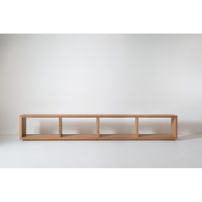 Cube + Void Solid Wood Storage Bench, 19.5" H x 122" W x 13" D