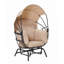 Fauteuil d'extérieur avec coussins et auvent rétractable