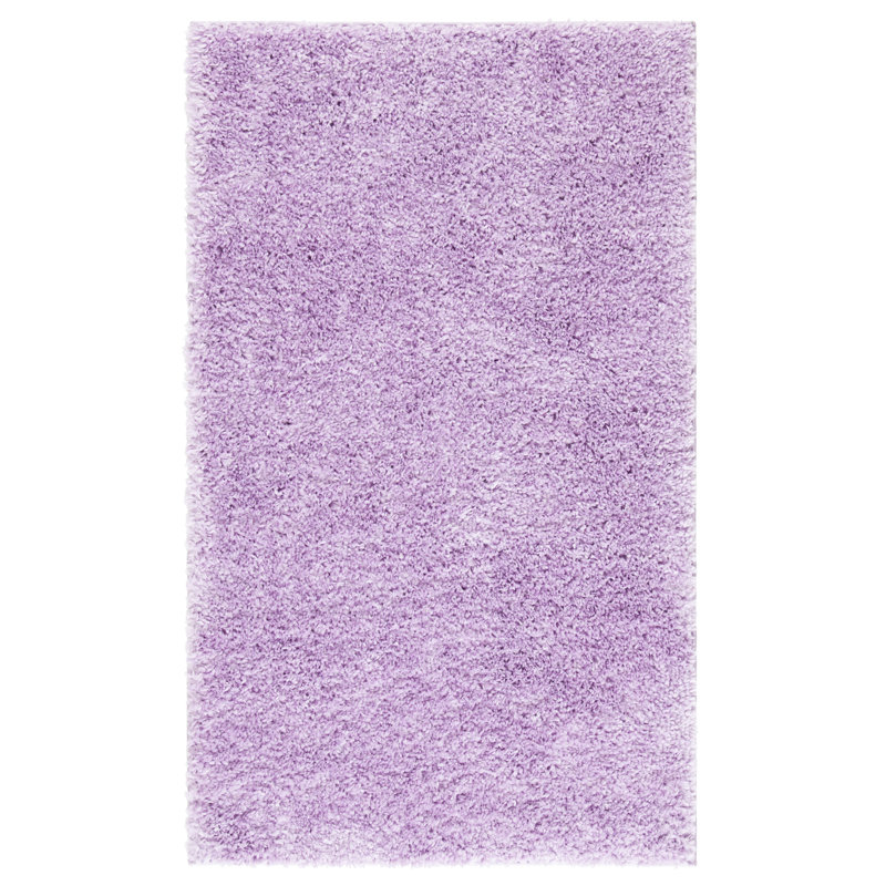 Theydon Solid Colour Shag Area Rug, Rectangle 61 x 91 cm