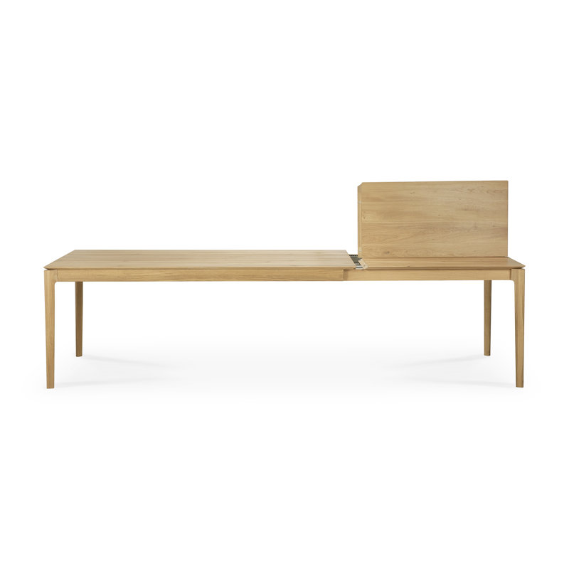 Bok Solid Wood Dining Table, Varnished Oak, 30"H x 118"L x 39.5"W