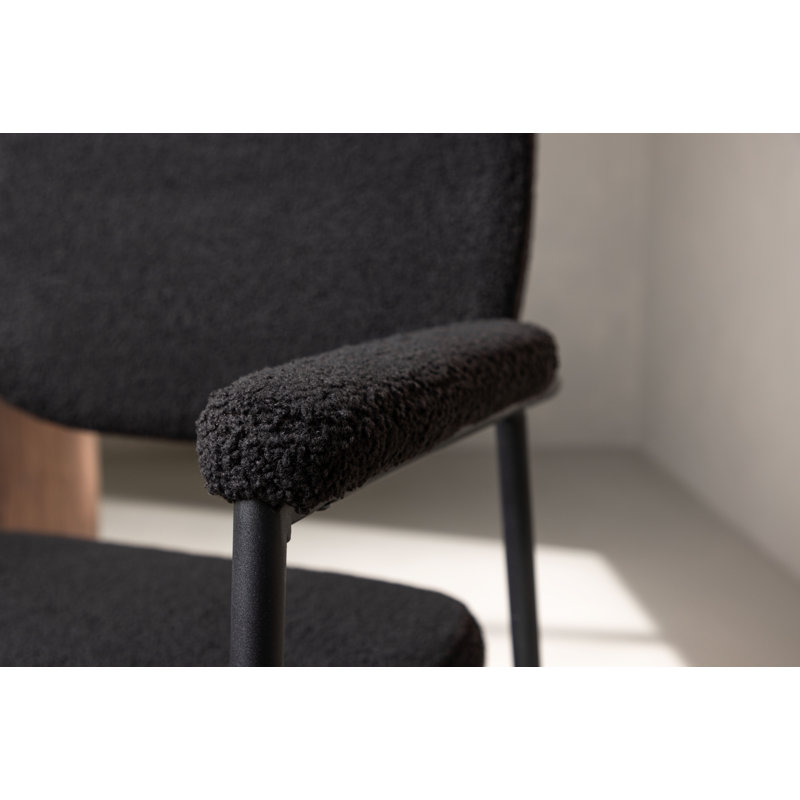 Bolat 48cm H 100% Polyester Velvet Upholstered Armchair