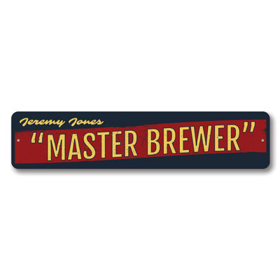 Enseigne en aluminium Master Brewer