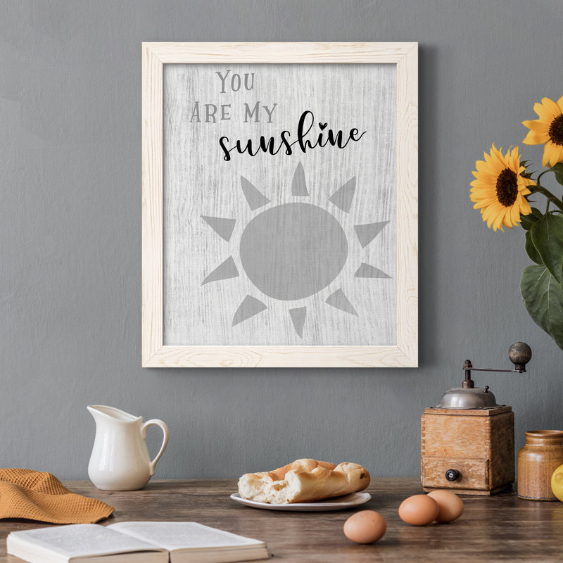 " Sunshine ", 20" H x 17" W x 1.5" D, White Framed