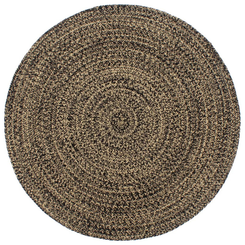Round Solid Colour Hand Woven Area Rug, Round 180cm