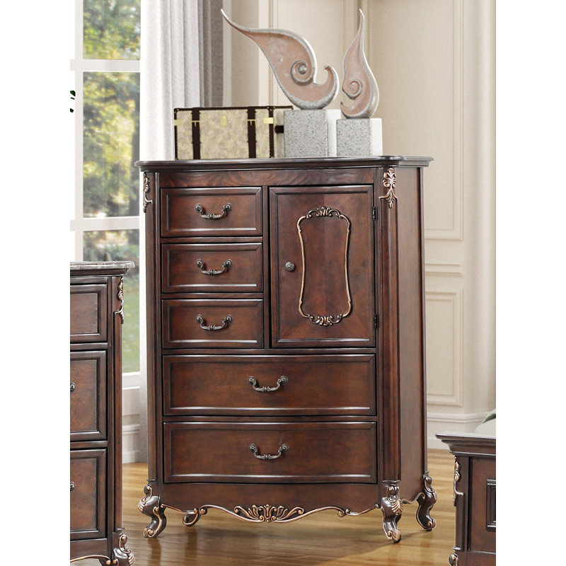 Commode 5 tiroirs en bois massif Constantine