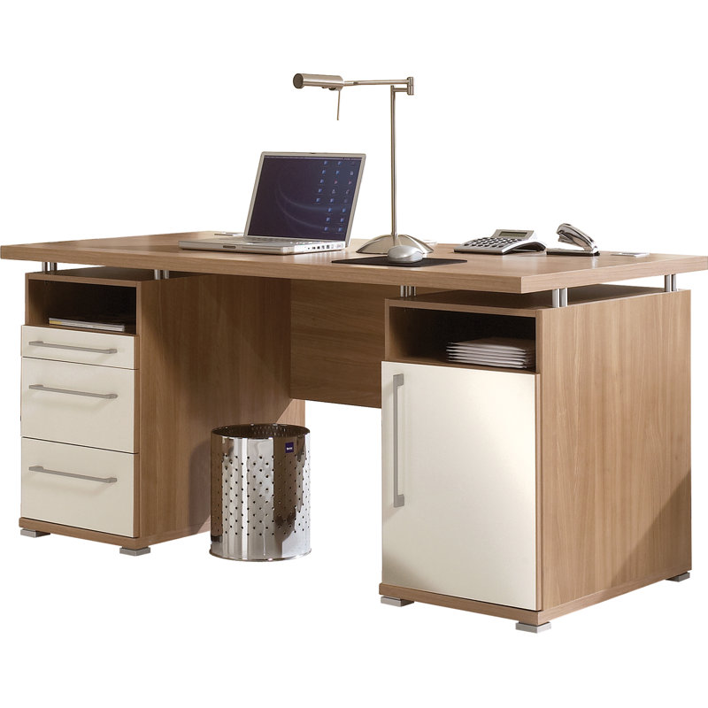 Vision Desk 160 X 80 Cm, Royal walnut replica/Cream