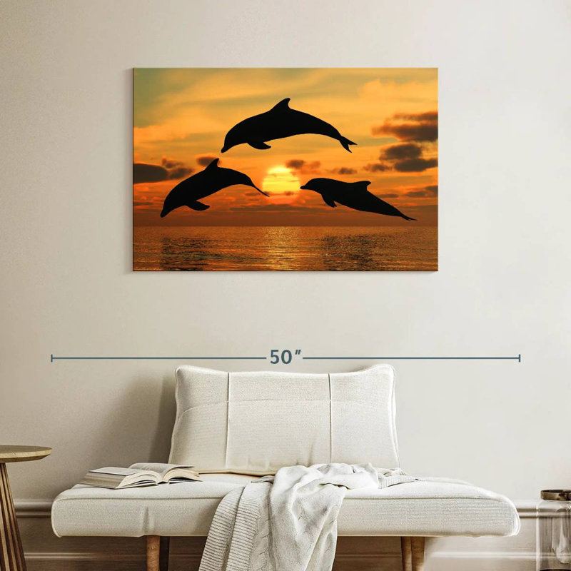Dauphins volants Brampt, H 26 po x l 39 po
