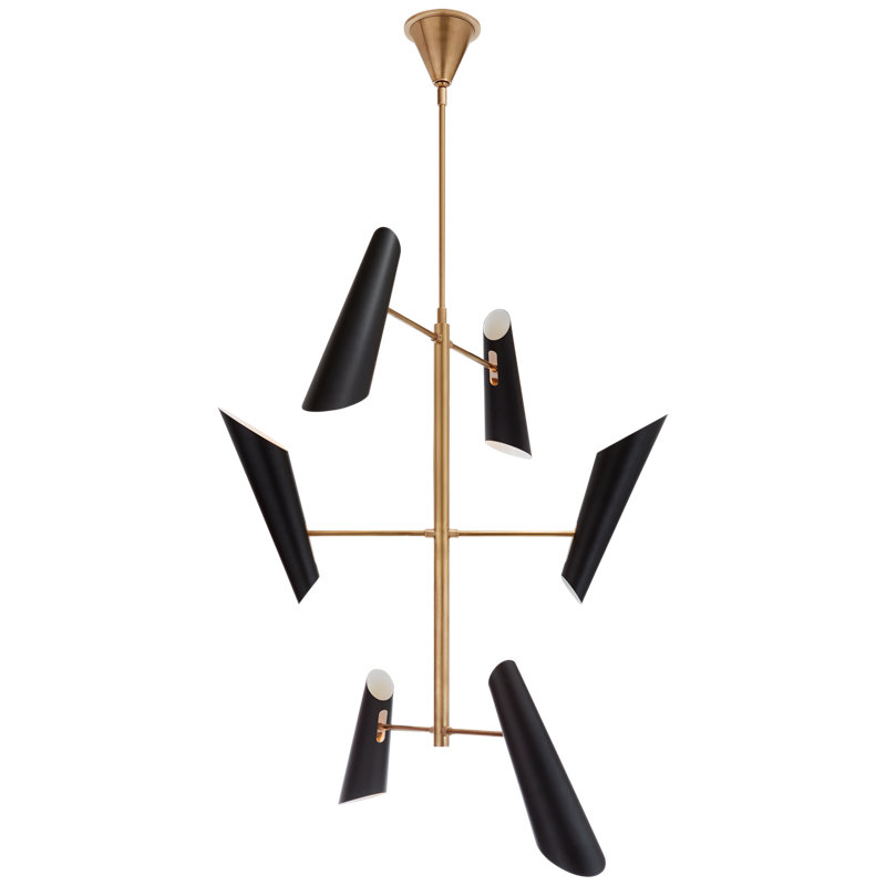 Franca 6 - Light Chandelier, Black