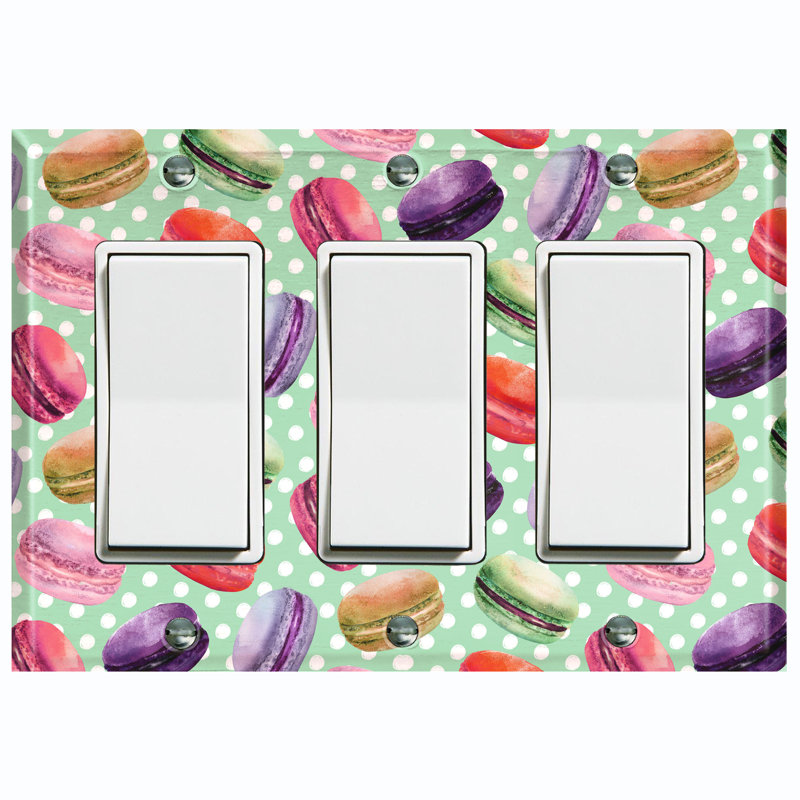 Patterned 3 - Gang Rocker Standard Wall Plate