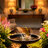 Mimo Pillar Candle Holder, 13 Inch Antique Black Sculpted Iron Frame-122772632