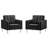 Loft Tufted Vegan Leather Armchairs --1299291071