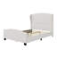 Lit tapissier en lin à tête de lit de 51 po de hauteur sans sommier tapissier-995043967-995043961