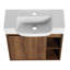 Meuble-lavabo 24 po avec lavabo en céramique blanche. Design moderne, porte à fermeture en douceur. Structure en contreplaqué, -. Et évier