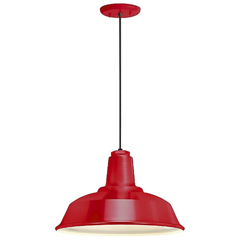 Luminaire suspendu pour dôme simple 1 lumières Chisholm, Noir, H 81,25 po x l 16 po x P 16 po
