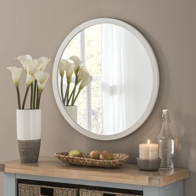 Tabatha Wood Flat Wall Mirror