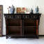 Armoire d'entrée Mid-Century noire patinée