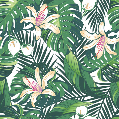 Fleurs tropicales luxuriantes