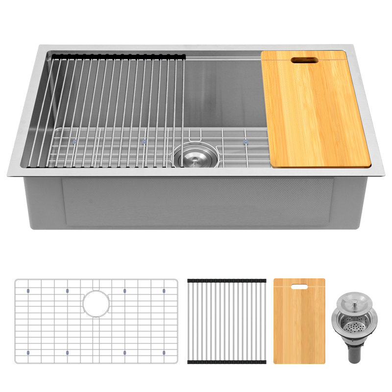 Évier de cuisine 32 L, Acier inoxydable