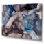 Fluide abstrait gris et bleu - Peinture sur toile-67324787-67324779