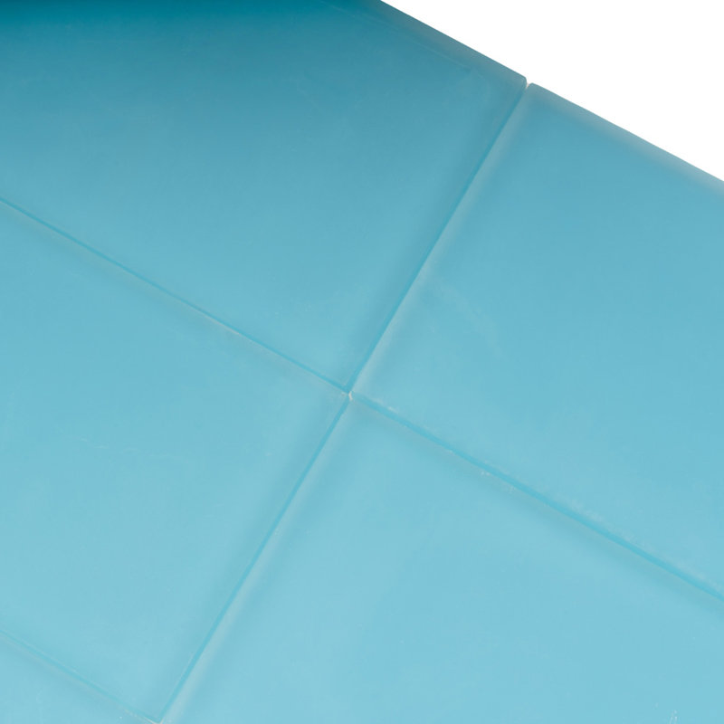 3"X 6" Matte Finished Glass Subway Tile, Laguna Blue