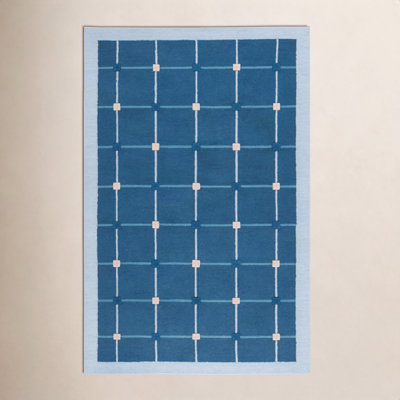 Elway Hand-Woven Checkered Rug