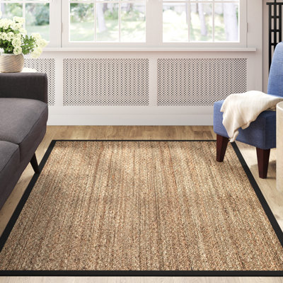 Ellicott Solid Colour Bamboo Slat / Seagrass Area Rug