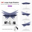 Parasol en porte-à-faux rectangulaire pivotant à gauche et à droite de 360 ° avec rotation à 360 ° 12 'x 9' avec base et rotation à 360 degrés-877549162