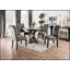 Ensemble de 2 chaises d'appoint classiques avec tissu capitonné à aspect lin classique et cadre en bois massif gris pour les salles à manger rustiques-1133732692