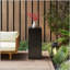 Table de bout en bois à colonne carrée H 33,75 po Wood-Look