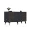 Console Catena, couleur anthracite, panneau de particules 100% mélaminé, épaisseur: 0,7 po | Plusieurs tablettes, conception peu encombrante, idéale pour les salons et les couloirs modernes-108057693