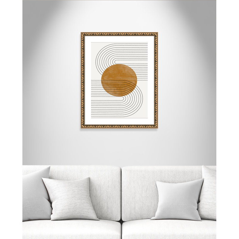 Échos courbés par Miuus Studio, Imprimé mat, Gold Leaf Beads, L 24,5 po x H 30,5 po