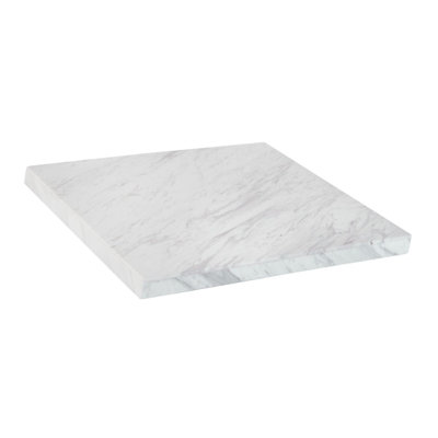 Plateau de table en marbre blanc 24 po x 30 po (intérieur / extérieur)