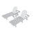 Laguna 77.6" Long Outdoor All-Weather Poly Reclining Chaise Lounge Set-87829560