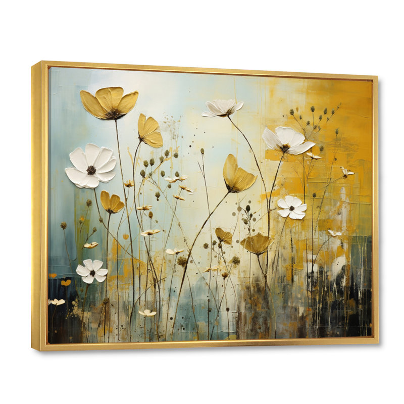Makyiah Whispering Meadows II - impression, H 30 po x l 40 po x P 1,5 po, Cadre flottant doré