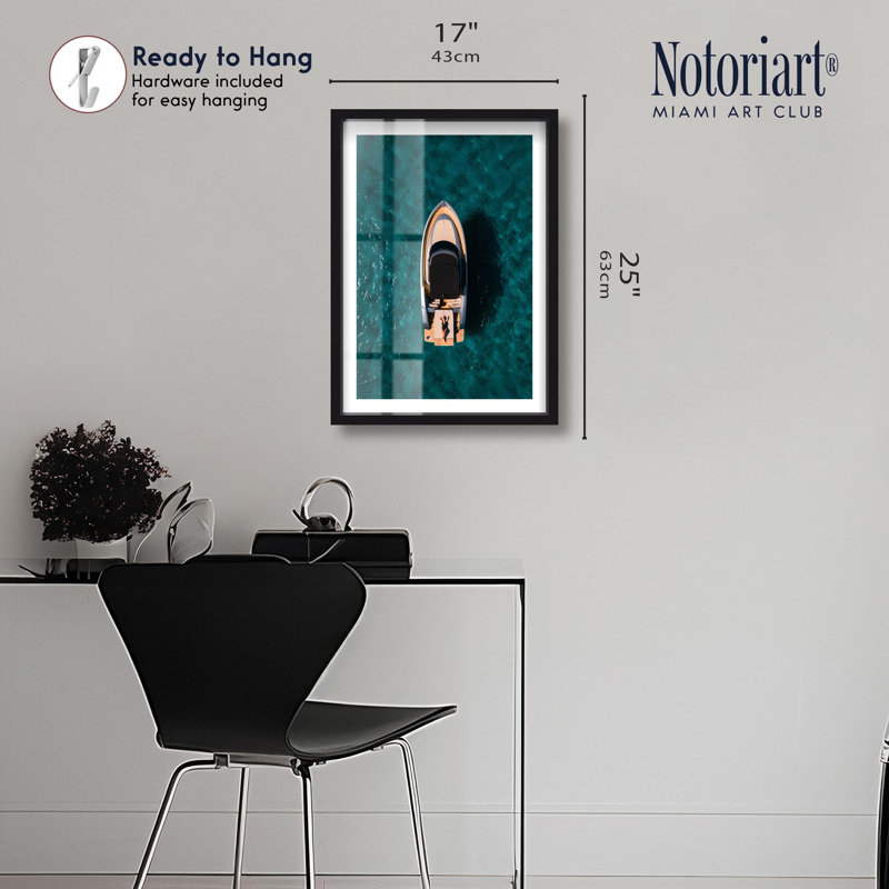 Croiseur de cristal limpide Shadowbox Print, impression d'art de voyage par Notoriart, H 25 po x l 17 po, Noir