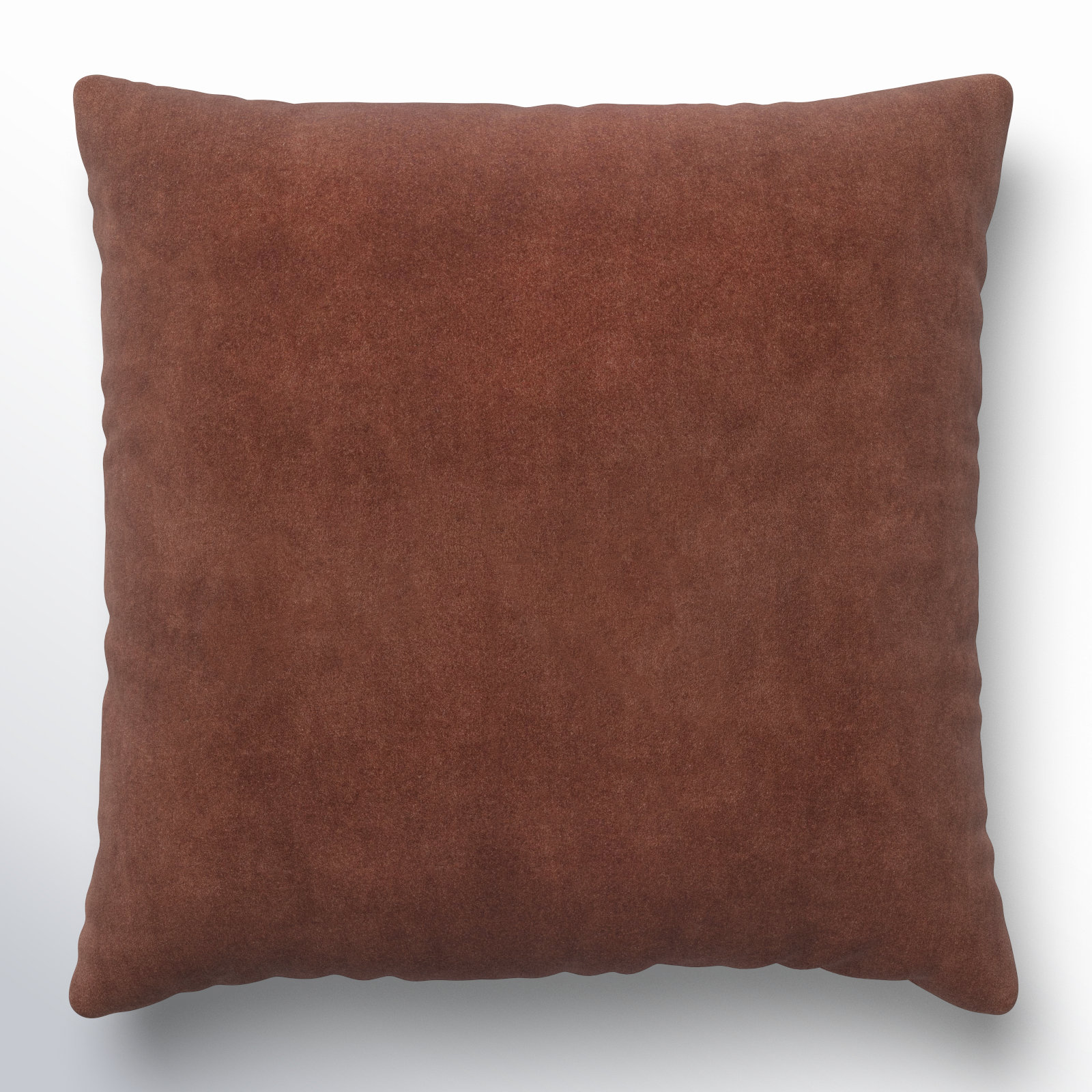 Rainier Cotton Throw Pillow, Pillow Cover Only - No Insert, 22" x 22", Brick