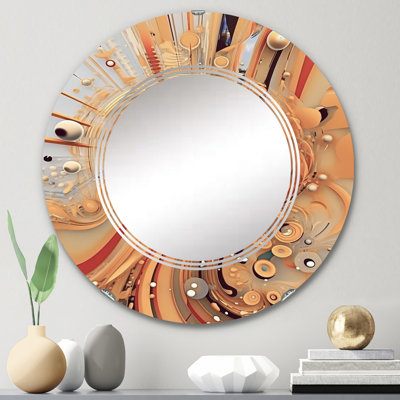 Leamontview - Miroir mural moderne rond