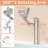 Brushed Nickel Single Handle Bathroom Faucet With Temperature Display And 1080° Swivel-123382634