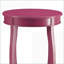 Table basse mauve ronde avec pieds Cabriole et tablette inférieure, peu encombrante pour le salon-1331955747