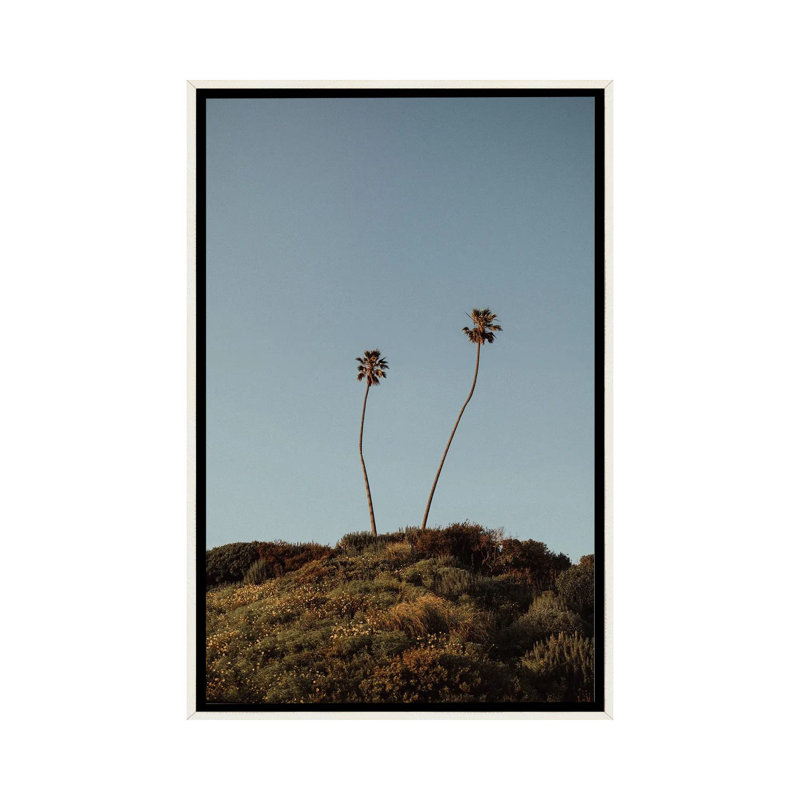 Palmiers de Malibu - reproduction d'art murale - toile encadrée, H 40 po x l 26 po, Reproduction encadrée sans passe-partout