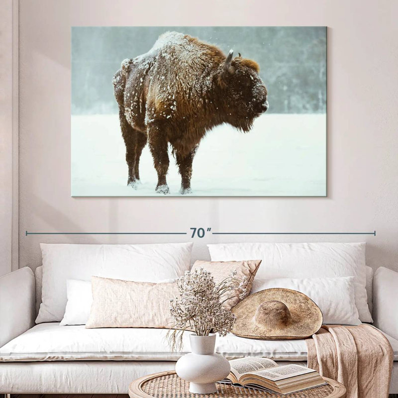 Brampt Snow Bison, 34" H x 51" W
