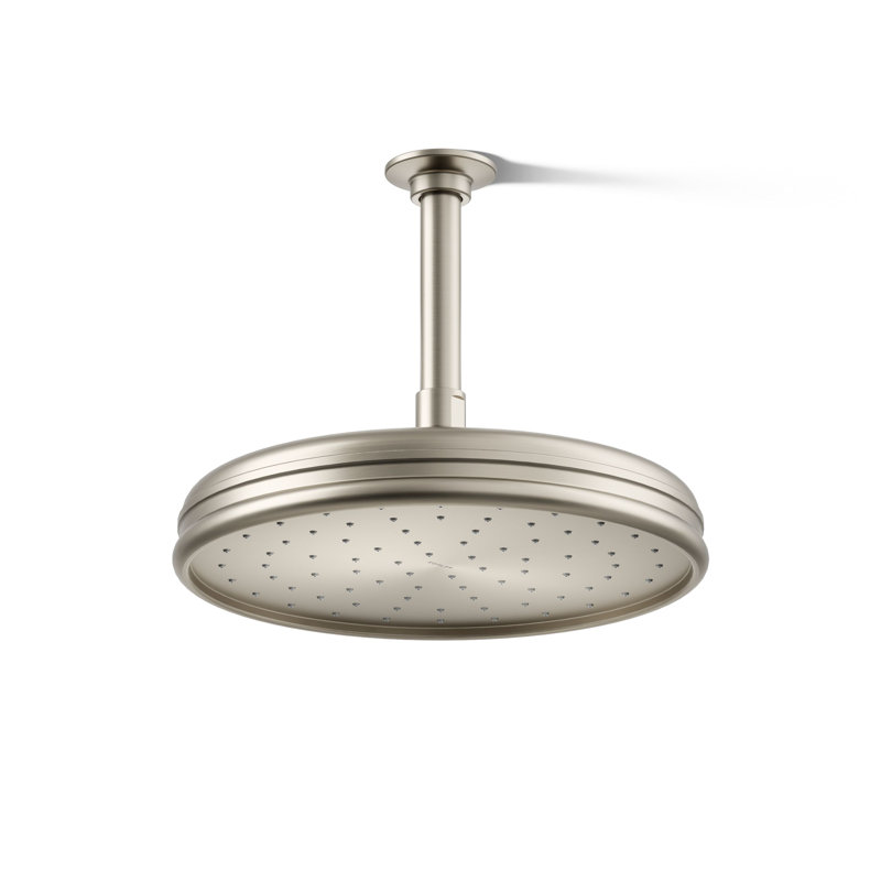 Traditional Round 10" Rainhead with Katalyst Air-Induction Spray, 2.5 Gpm, Vibrant Brushed Nickel