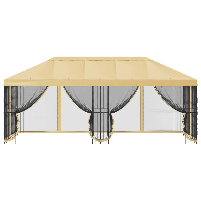 Vidaxl Gazebo Polyester And Steel, Cream