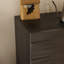 Buffet décoratif 4 portes moderne noir avec tablettes réglables